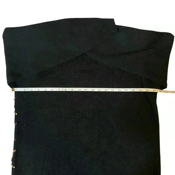 VGT 80s 90s ALFRED DUNNER Women's Preppy Sweater Black Gold Sequins Argyle L - Picture 8 of 10